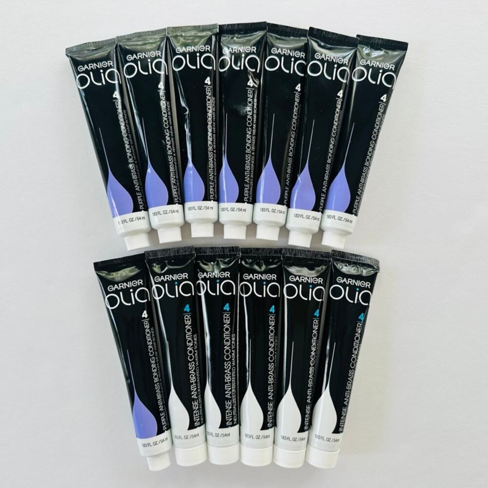 Garnier Olia Intense Anti-Brass Bonding Conditioner 1.83oz 13 Tubes NEW Blonde